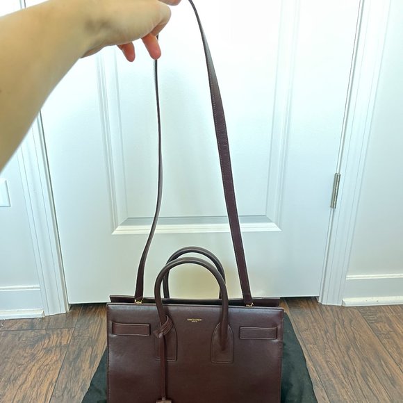 YSL Saint Laurent Sac de Jour Small Bordeaux Bag - Picture 10 of 16